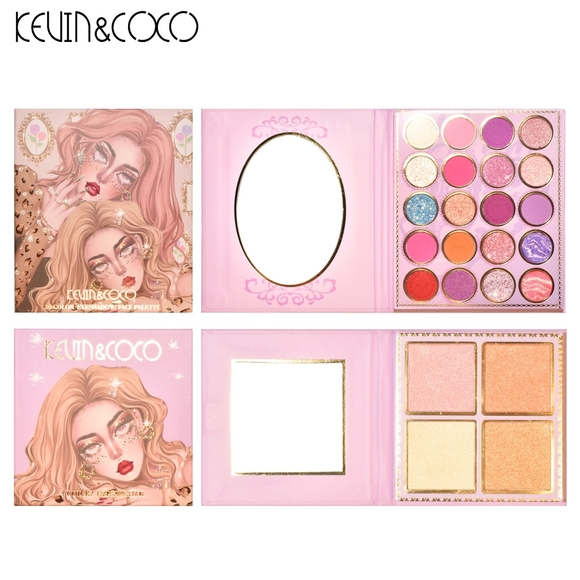 Kevin and Coco 24 Colour Leopard Sisters Cosmetic Set - Picture 4 of 13